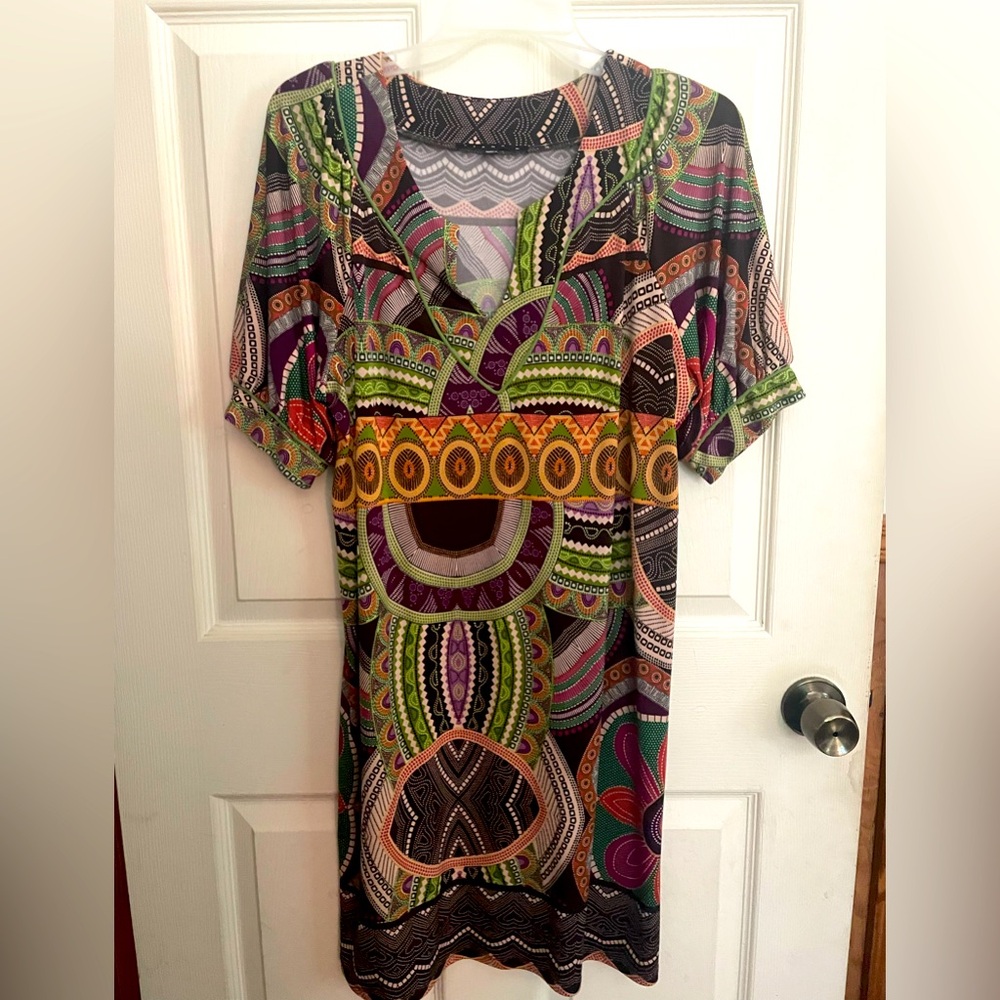 Tiana B. Multicolor Geometric Dress